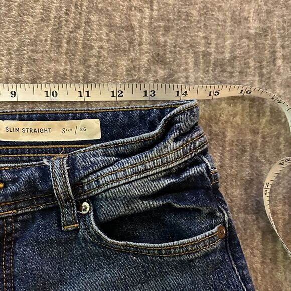 Pilcro and the Letterpress Blue Ankle Jeans with Multicolor Trim - Picture 4 of 6